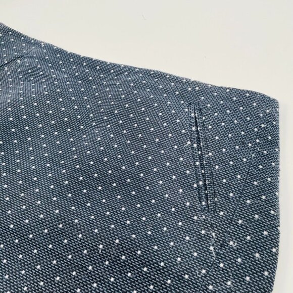 Ann Taylor LOFT Skirt Lined Blue/ White Polka Dot Woven Skirt Size 14 - Picture 3 of 7